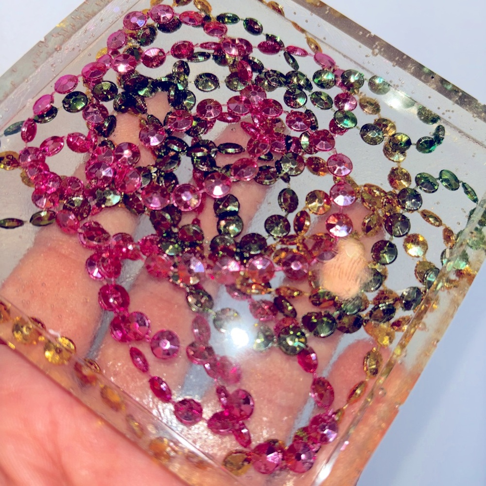 Vintage Resin Coasters or Trays